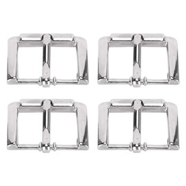 Leather Buckles - 4 Pieces 20 mm Strong Belt Pin Buckle Single Prong for Leather Strap Windbreaker Replacement DIY Accessories (8 x 6 x 2 cm Silver)