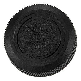Fotodiox Designer Black Rear Lens Cap for Canon RF Lenses - Compatible with Canon RF Mount Lenses and Adapter Mounts (Replaces Canon 2962C001 dust Lens Cap RF) - Plastic