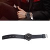 Waterproof Quartz Watch with Rubber Strap Adjustable 3 Hands Easy