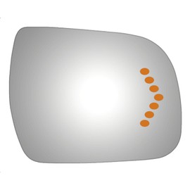 Burco 5442S Convex Passenger Side Power Replacement Mirror Glass with Lasered Holes to use with Factory Turn Signal Indicator for 2011-2013 TOYOTA SIENNA