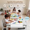 TODEFULL Kids Table and 2 Chairs Set Large Storage, Kids