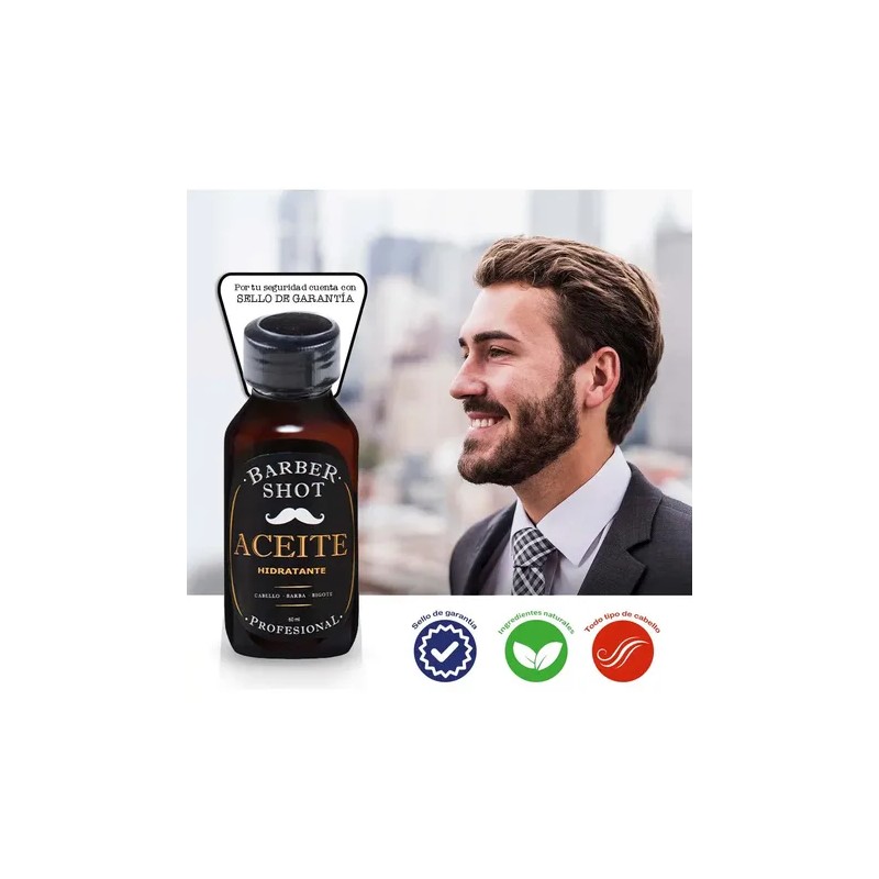 Aceite De Bergamota Hidratante Para Cabello Barba Y Bigote