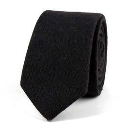 Elfeves Mens Boys Black Tiess Designer Fashion Necktie for Nighttime Formal Cocktail Party