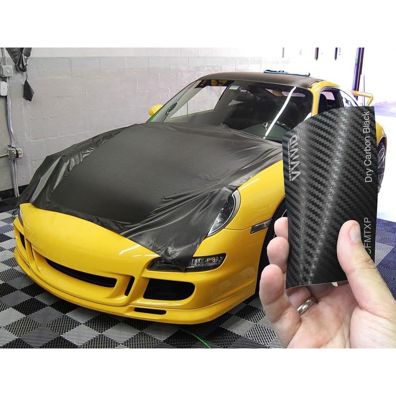 VVIVID® XPO Black Carbon Fiber Car Wrap Vinyl Roll Featuring