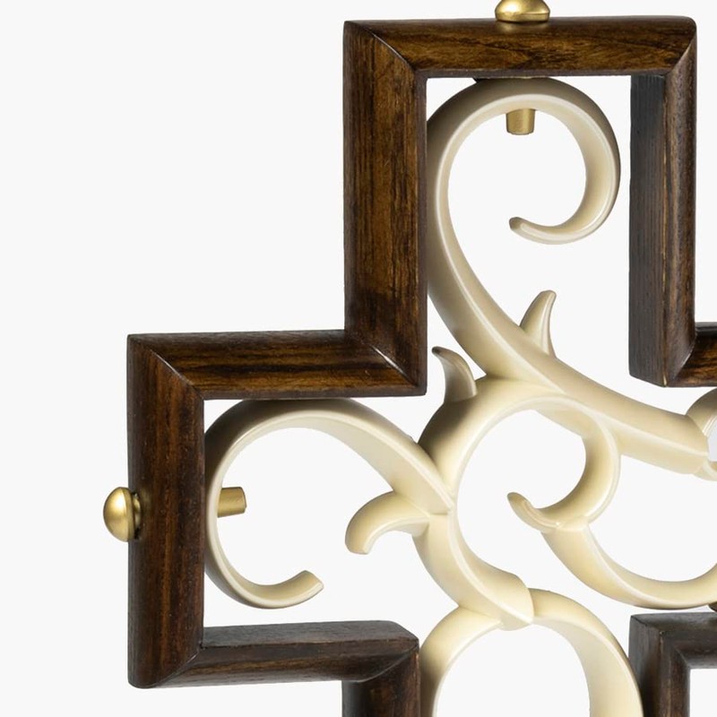 Stunning Umber Hardwood Wedding Unity Cross®; Unity Candle Unity Sand