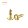 sourcing map Wood Screws M4 x 12mm Slotted Round Head