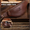 Genuine Leather Waist Pack Vintage Fanny Pack Men Cowhide Crossbody