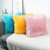 OYIMUA Fluffy Decorative Throw Pillow Covers 18x18, Faux Fur Farmhouse