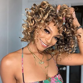 Toyotress Ocean Wave Crochet Hair - 14 Inch 8 Packs Ombre Blonde Crochet Braids Deep Twist Synthetic Braiding Hair Extensions (14 Inch, T27-8P)