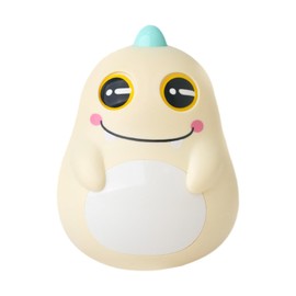 F Fityle Crawling Time Wobbling Dinosaur Tumbler Toy Dinosaur Wobble Toy Musical Doll Toy for Babies Newborn Infants Toddlers, yellow, 5cmx5cmx12cm