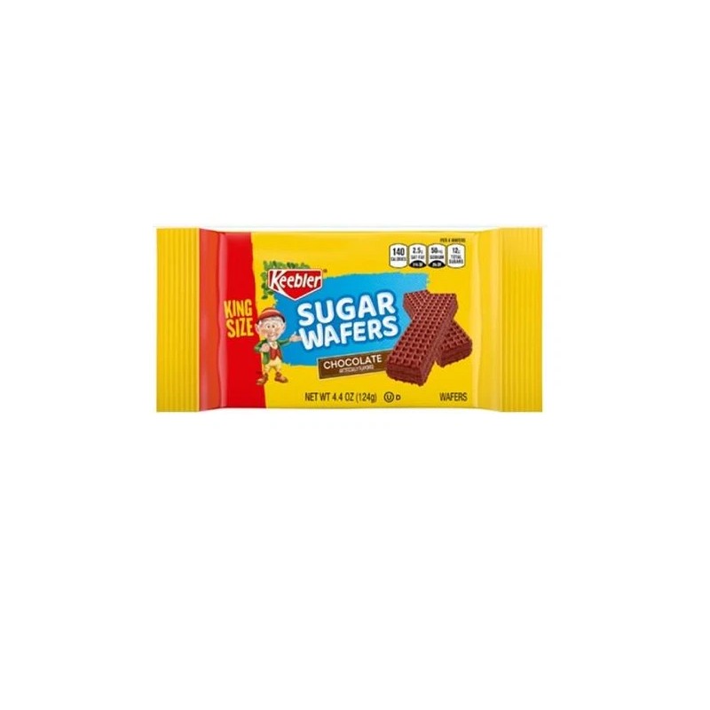 Keebler Chocolate Sugar Wafers, 4.4 oz King Size Bars, 9