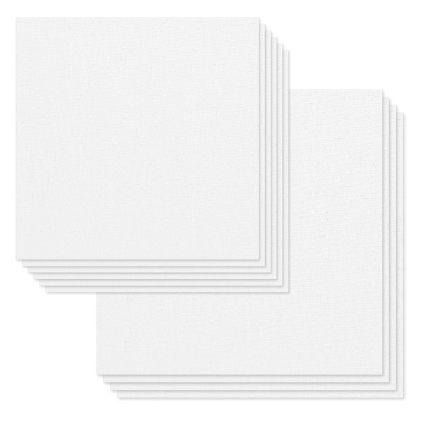 10Pcs White Cotton Fabric Embroidery Fabric Squares Embroidery Cloth Natural