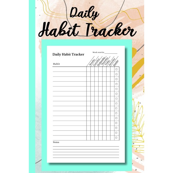 Daily Habit Tracker: One Week to a Page / Small