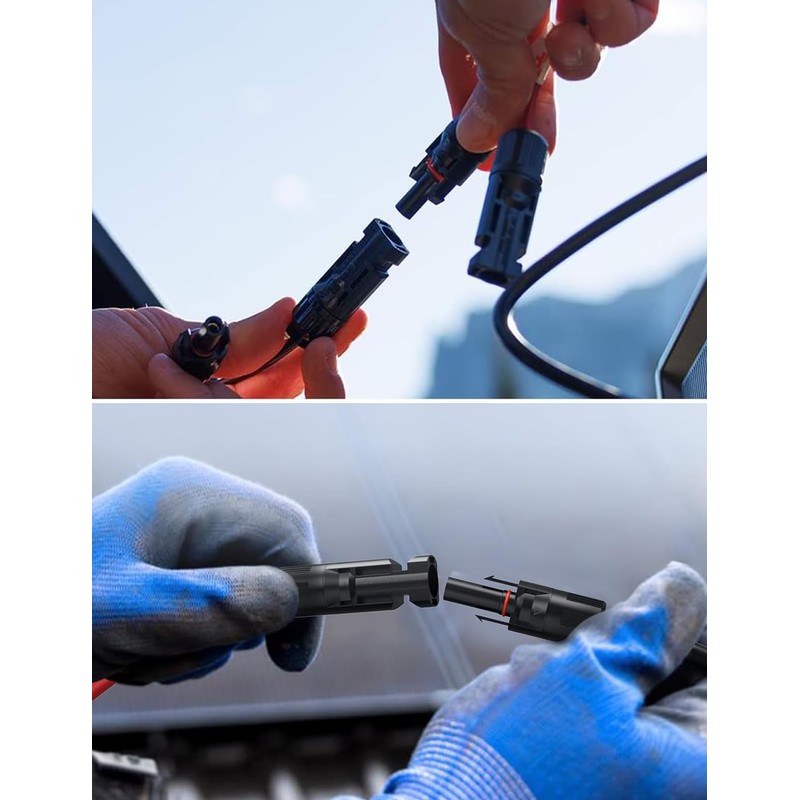 LONNKY Universal 7-in-1 Solar Panel Adapter Kit, 3.6 Feet MC4