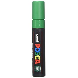 Uni Posca Marker PC-17K Paint Glass Pen Broad Chisel Tip 15mm Green