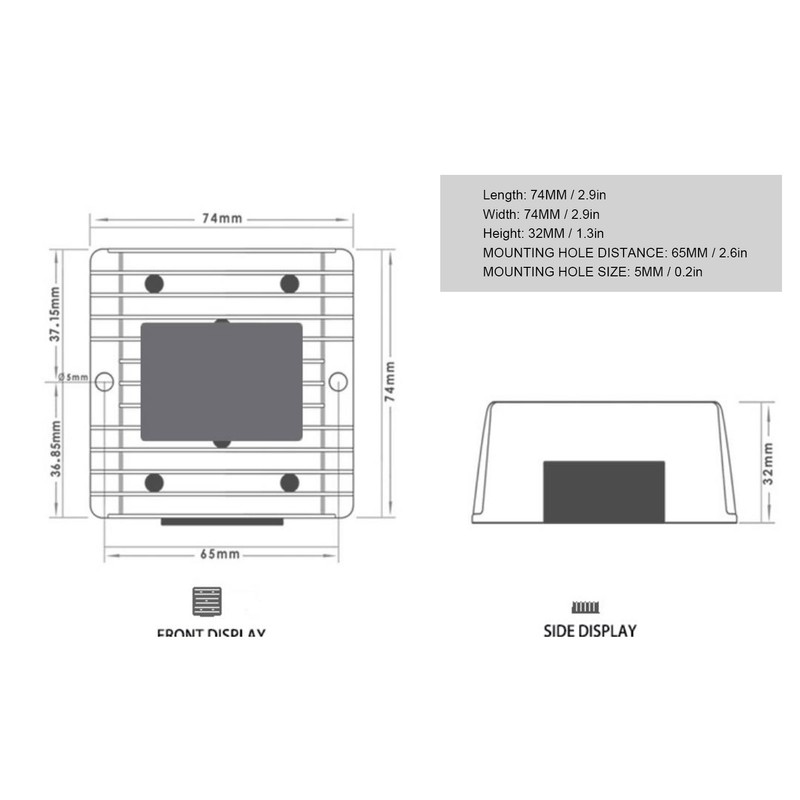 300W 20A Solar Panel Controller MPPT Night Load Output Photovoltaic