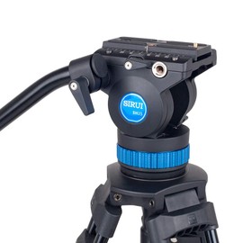 SIRUI Video Tripod SH-25, Professional Broadcast Tripod with Fluid Head for Cameras, Universal Platform and Handle for Tilting and Panning, 22.0lb Load Capacity