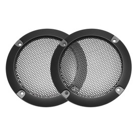 sourcing map Speaker Grille Cover 3 Inch 95 mm Mesh Decorative Circle Subwoofer Protection Black Pack of 2