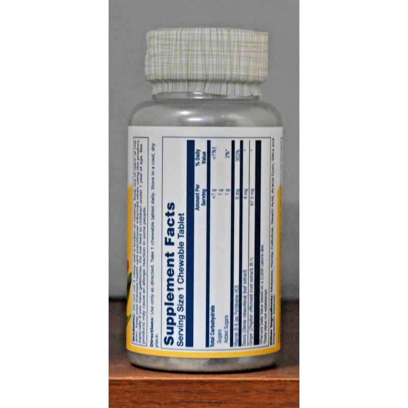 Solaray Chewable Ginger Trips 60 Chewables Travel Aid Ginger Root