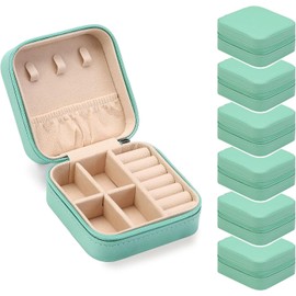 ZPROW Travel Jewelry Case, Mini Portable Jewelry Travel Boxes, Small Jewelry Organizer for Rings, Earrings, Pendants, Watches, Necklaces, Lipsticks
