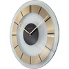 NEXTIME 2790GO Retro Gold Glass Clock, 31.0 x 31.0 x