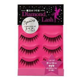 (3 Pairs) DiamondLash 1st Series, Dolly Eye, For Sweet Eyes Like Dolls! *This product comes in a box of 3 pairs