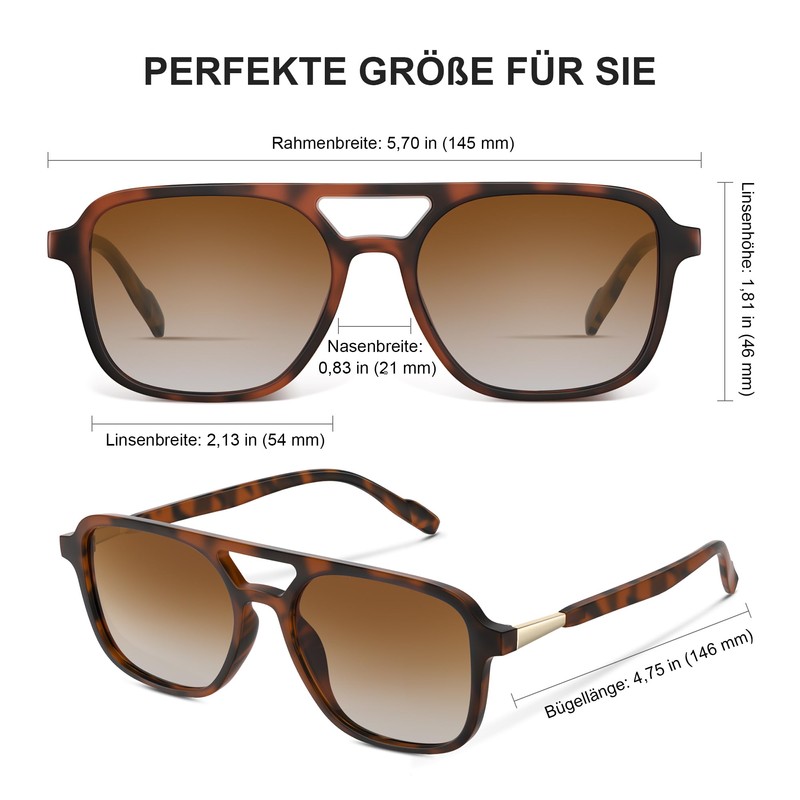 wearPro Sunglasses Women's Polarised Men's UV400 Unisex Sunglasses Trendy Rectangular