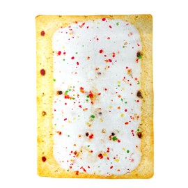 Pop's Parts Plus Strawberry Toaster Pastry Blanket | 55 x 80 Inch Realistic Food Blanket | Breakfast Blanket | Funny Blanket Toaster Pastry Strawberry