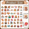 Candcamp 262 PCS Capybara Stationery Set,Cute stationery set,Capybara Pencil Case,Notes,keychains,folders,stickers,bookmarks,gel
