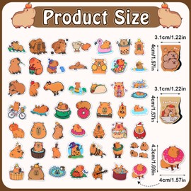 Candcamp 262 PCS Capybara Stationery Set,Cute stationery set,Capybara Pencil Case,Notes,keychains,folders,stickers,bookmarks,gel pen for Office School Students