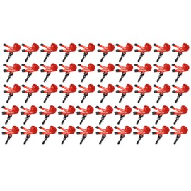 PCL Media ltd® Visitor Lanyards Red Metal Plastic Clip (Pack of 50) Printed Visitor Lanyards with Safety Breakaway Clip