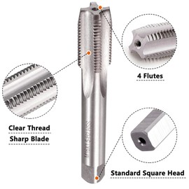 Saipor M16 X 1.5 Metric Tap and Die Set M16 X 1.5mm HSS Straight Fluted Machine Thread Right Hand Screw Tap and Round Threading Die