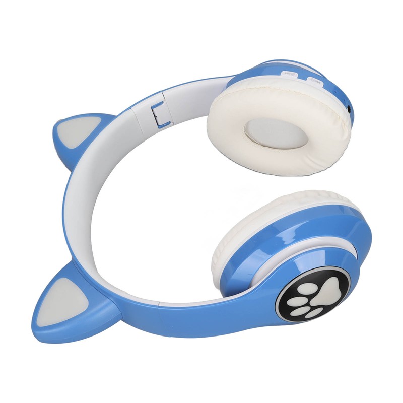 LXB39C Kids Headphone Bluetooth 5.0 Foldable Wireless Glowing Music Cat