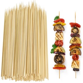 JapanBargain 4115, 10 inches Bamboo Skewer Long Toothpicks Appetizer Pick Fruit Picks Cocktail Picks Grill Skewer Outdoor Barbecue Skewer 100 pcs