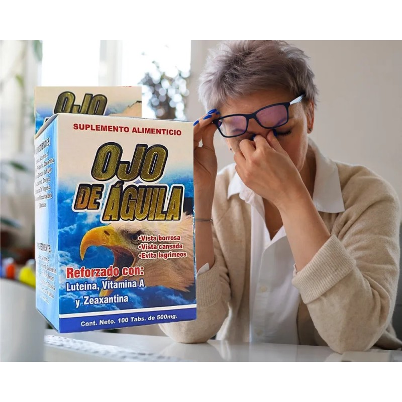 Suplemento Alimenticio Ojo De Águila Vista Cansada Borrosa Sabor Sin