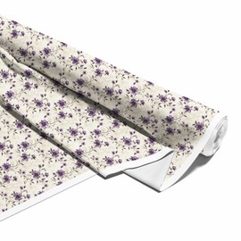 HEKO PANELS Softshell Fabric Sold by the Metre Outdoor Fabric Waterproof with Fleece Fabric for Sewing Sewing Fabrics Windproof for Jacket Hiking Sports Jumpsuit Flowers 1 Metre 145 x 100 cm