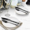 48-Piece Black Silverware Set with Steak Knife, Black Flatware Sets