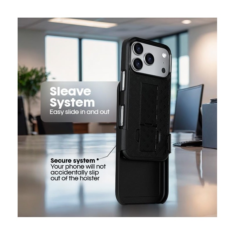 MOTIVE for 17 Pro Max, funda con clip para cinturón