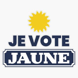 I Vote Yellow in The 2022 Presidential Elections Sticker Bumper Sticker Vinyl Decal 5"