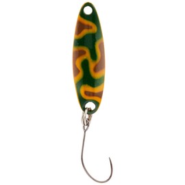 Shimano TR-A35R 24T Cardiff Slim Swimmer Camo Edition Spoon, 0.1 oz (3.5 g), Mustard Green Camo