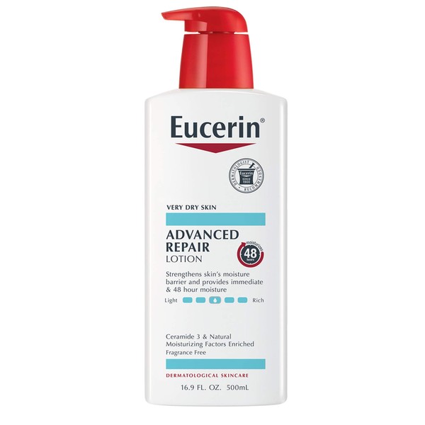 Eucerin Advanced Repair Lotion, Fragrance Free, 16.9 Fl Oz
