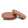 NIRMAN Display Stand Round Acacia Wood Stand for Display Wooden