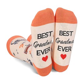 Grandma Gifts from Grandkids Best Grandma Ever Socks Mother's Day Presents for Grandmother Grandmama Gift from Grandson Granddaughter to Nana Birthday Present for Granny