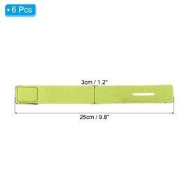 PATIKIL Fishing Rod Straps, 6 Pcs Hook & Loop Fishing Rods Ties Wrap Elastic Pole Straps Belt Stretchy Tackle Ties Casting Holders Bands for Spinning Casting Rods Fly Rods, Green