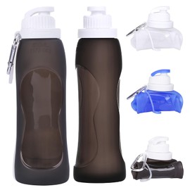 Foldable Water Bottle, Ultralight Sports Water Bottle, BPA-Free, 500 ml Portable Sports Bottle, Water Bottle with Leak-proof Design for Hot and Cold Drinks, Gym, Fitness, Yoga, Hiking, Outdoor