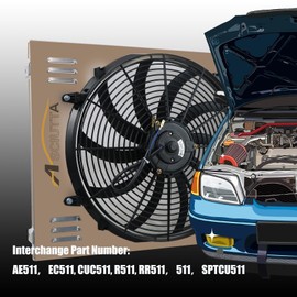 ASCIUTTA Aluminum Shroud Fan Relay Kit for 1970-1979 Dodge Challenger Charger D W B 100 200 300 Plymouth Pickup Truck 71 72 73 74 75 76 77 78