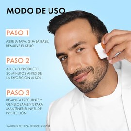 Vichy Capital Soleil UV-Aqua Stick Protector Solar Facial en Barra FPS50+ PA+++, Ideal para Reaplicación con Acabado Invisible,9g