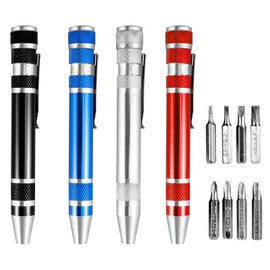 4 PCS 8 In 1 Multitool Pen Screwdriver Mini Set Handy Tool, Magnetic Portable Screwdriver for Repairing Installing Hand Tool