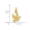 JewelryWeb 10k Gold Flying Dove Pendant Necklace 17x10mm Wide-Pendant for