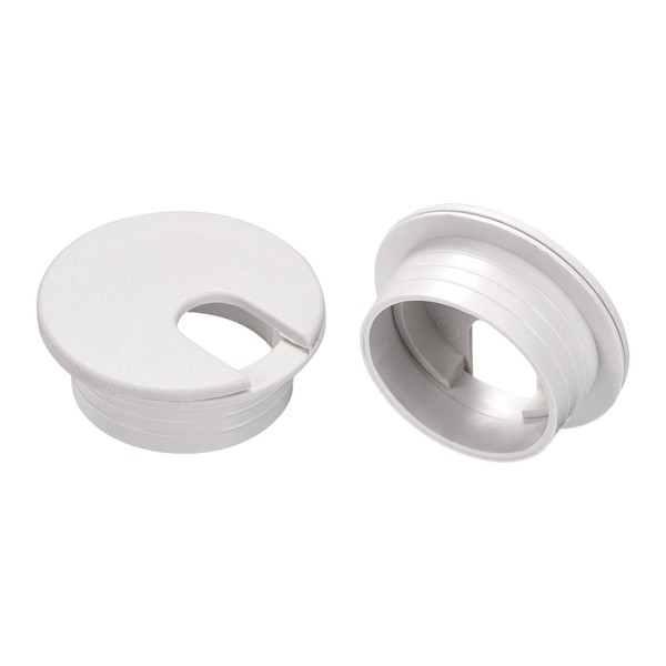 sourcing map 2Pcs Cable Hole Cover, 1.38Inch/35mm ABS Desk Cable